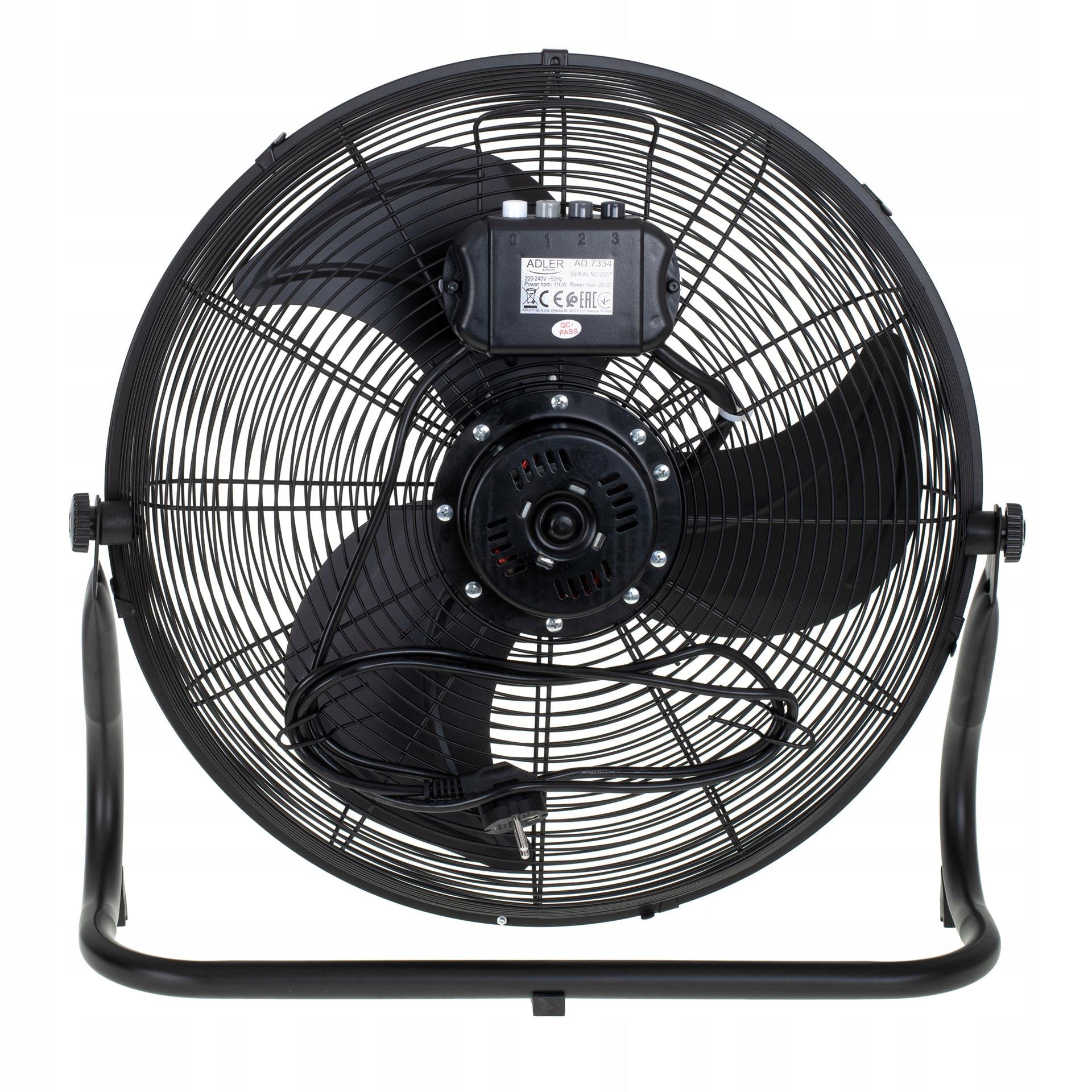 FAN FLOOR AIR CIRCULATOR LARGE WINDMILL STRONG 200W 45cm Model Wentylator podłogowy Wiatrak Cyrkulator AD 7334