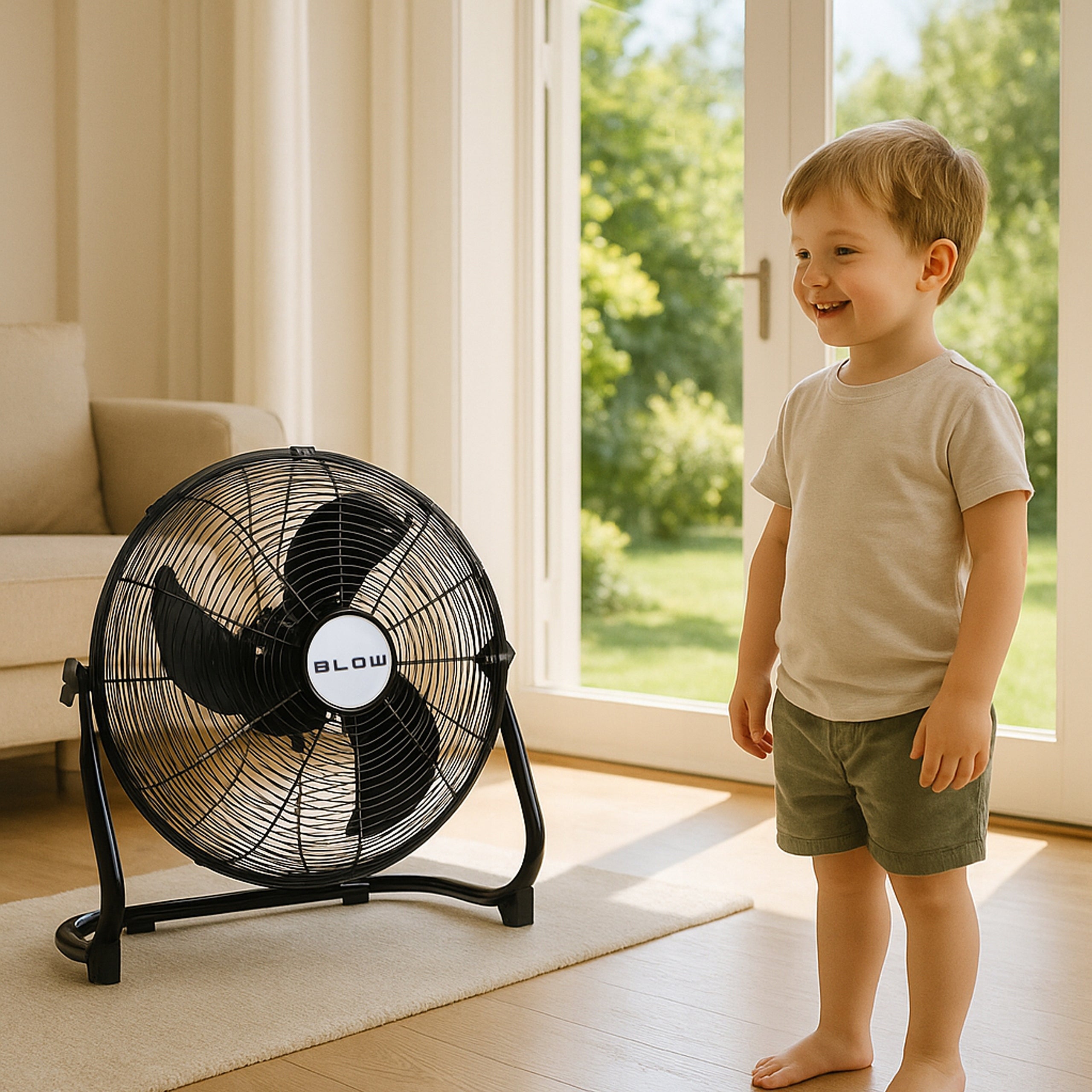 FAN FLOOR CIRCULATOR LARGE INDUSTRIAL HOME FAN 200W 45CM Fan type floor