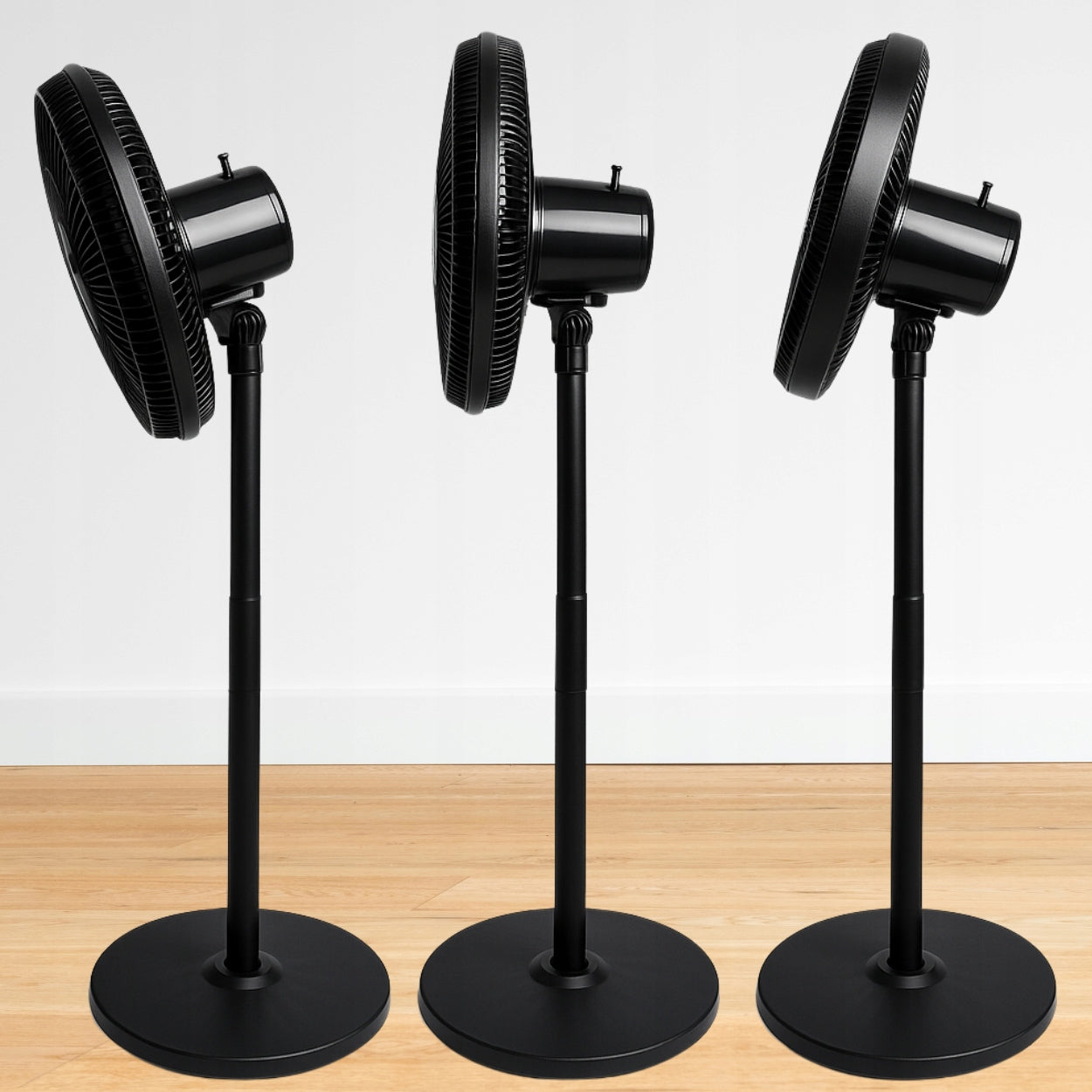FAN FLOOR FAN STANDING QUIET STRONG 5 BLADES 8 MODES + REMOTE CONTROL Brand Xtech