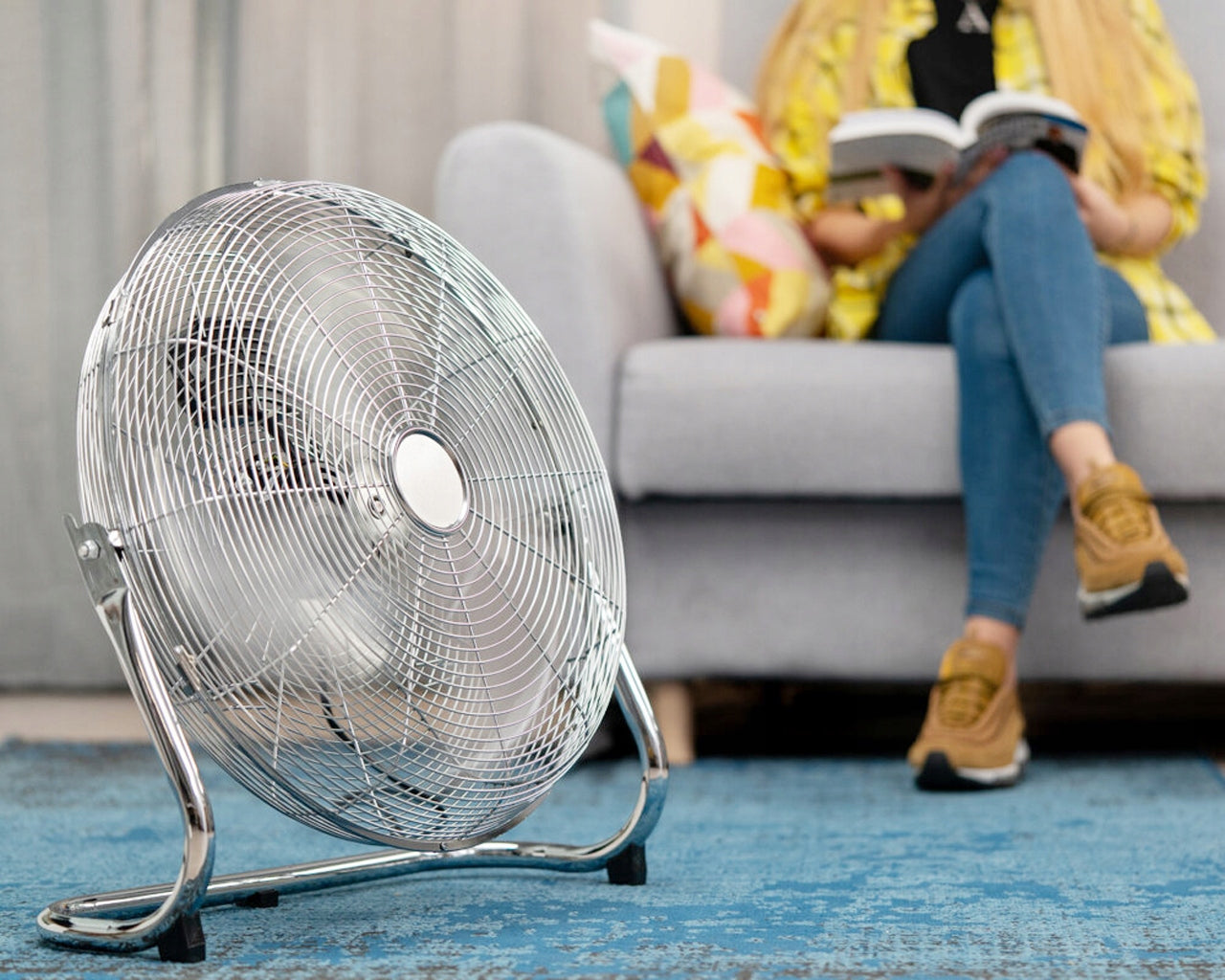 FAN FLOOR STANDING FAN QUIET 20″ INDUSTRIAL 155W D. 50 CM Functions tilt angle adjustment