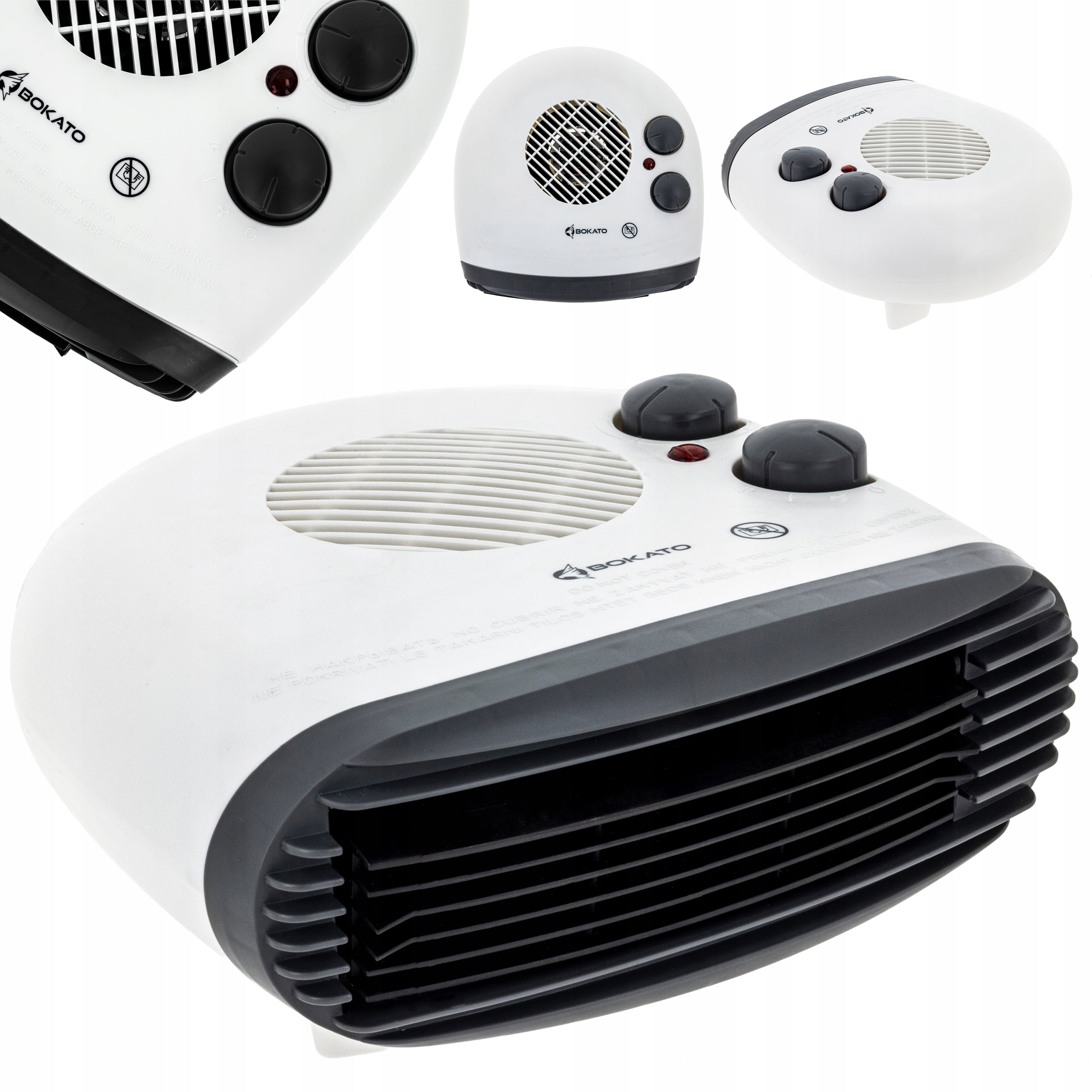 FAN HEATER ADJUSTABLE 2000W THERMOSTAT 3 MODES QUIET
