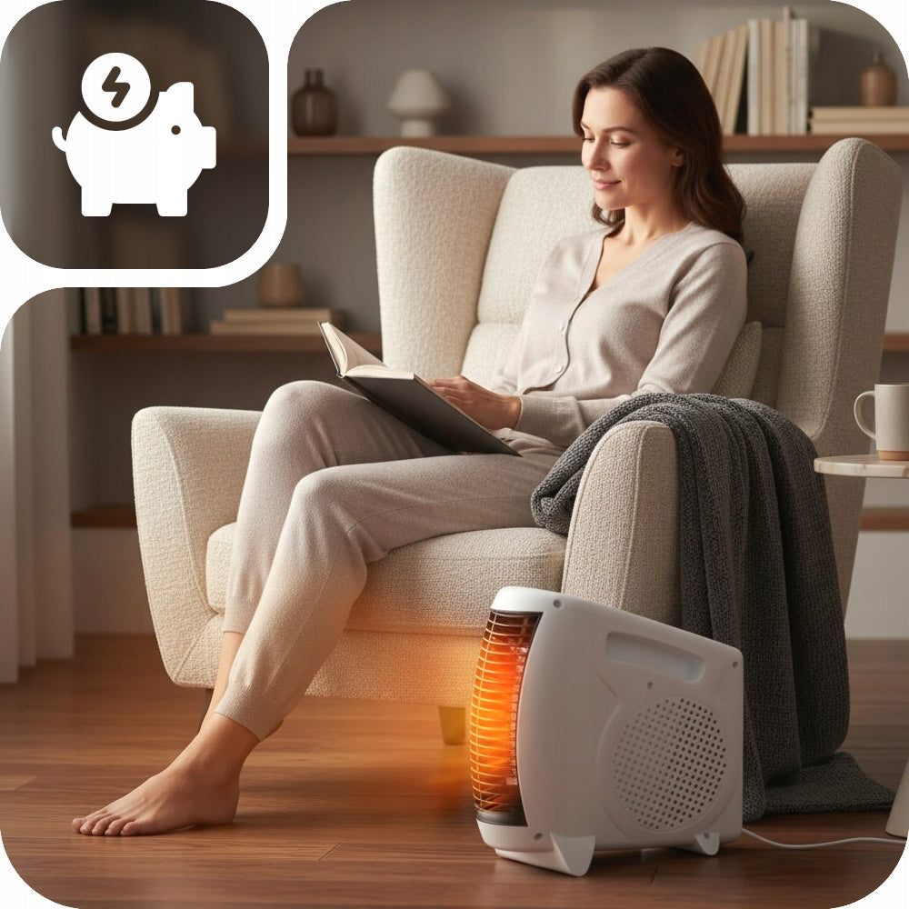 FAN HEATER ELECTRIC HEATER 600W APRON HEATER THERMOSTAT Packaging status original