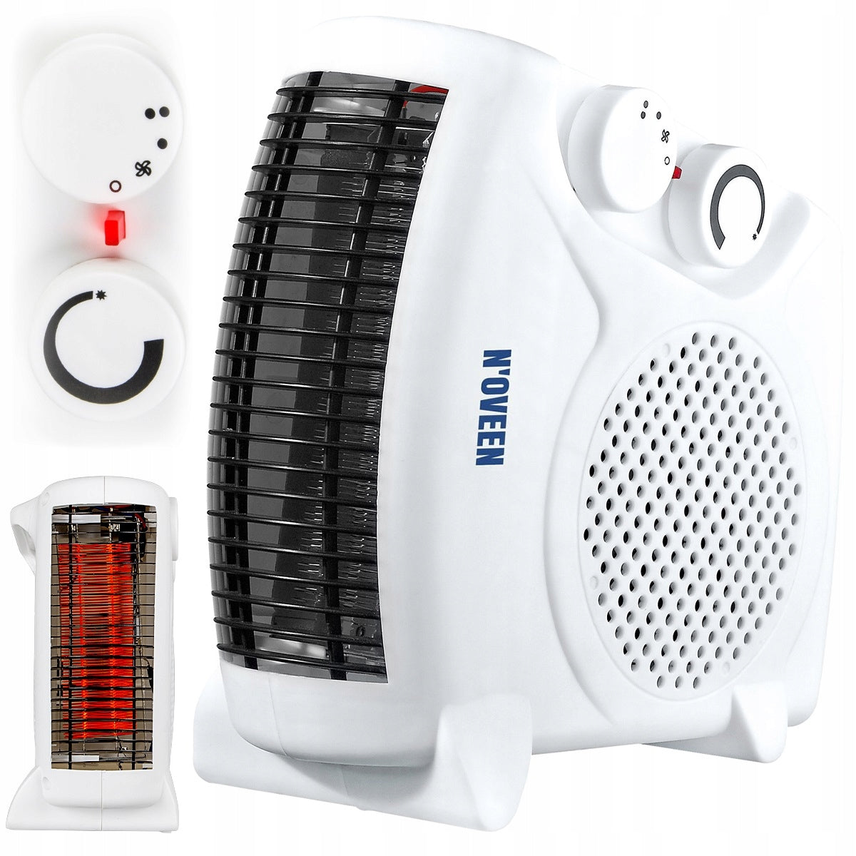 FAN HEATER ELECTRIC HEATER WHITE AIR SUPPLY QUIET STRONG 2000W