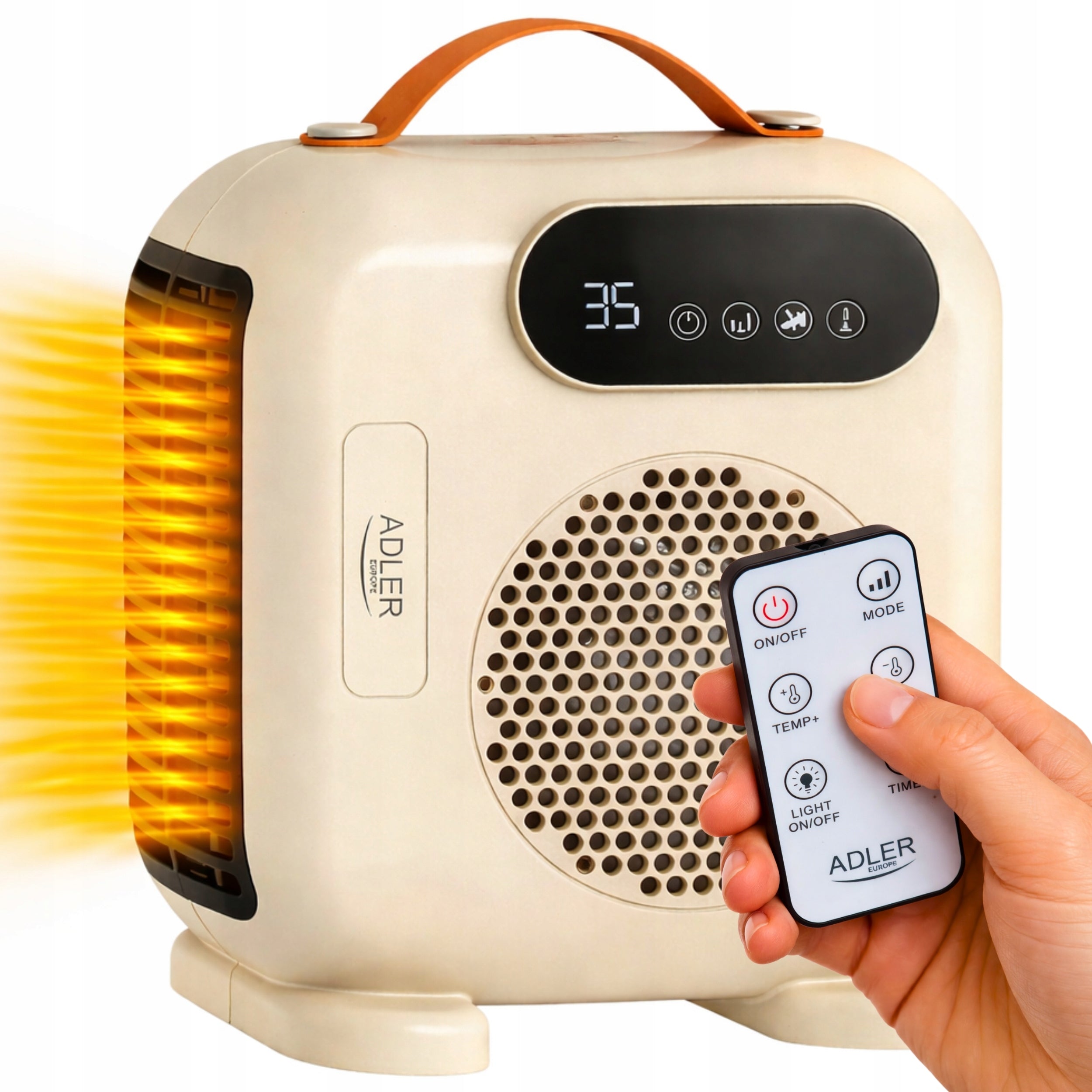 FAN HEATER ELECTRIC HEATER WITH REMOTE CONTROL AND THERMOSTAT 2000W