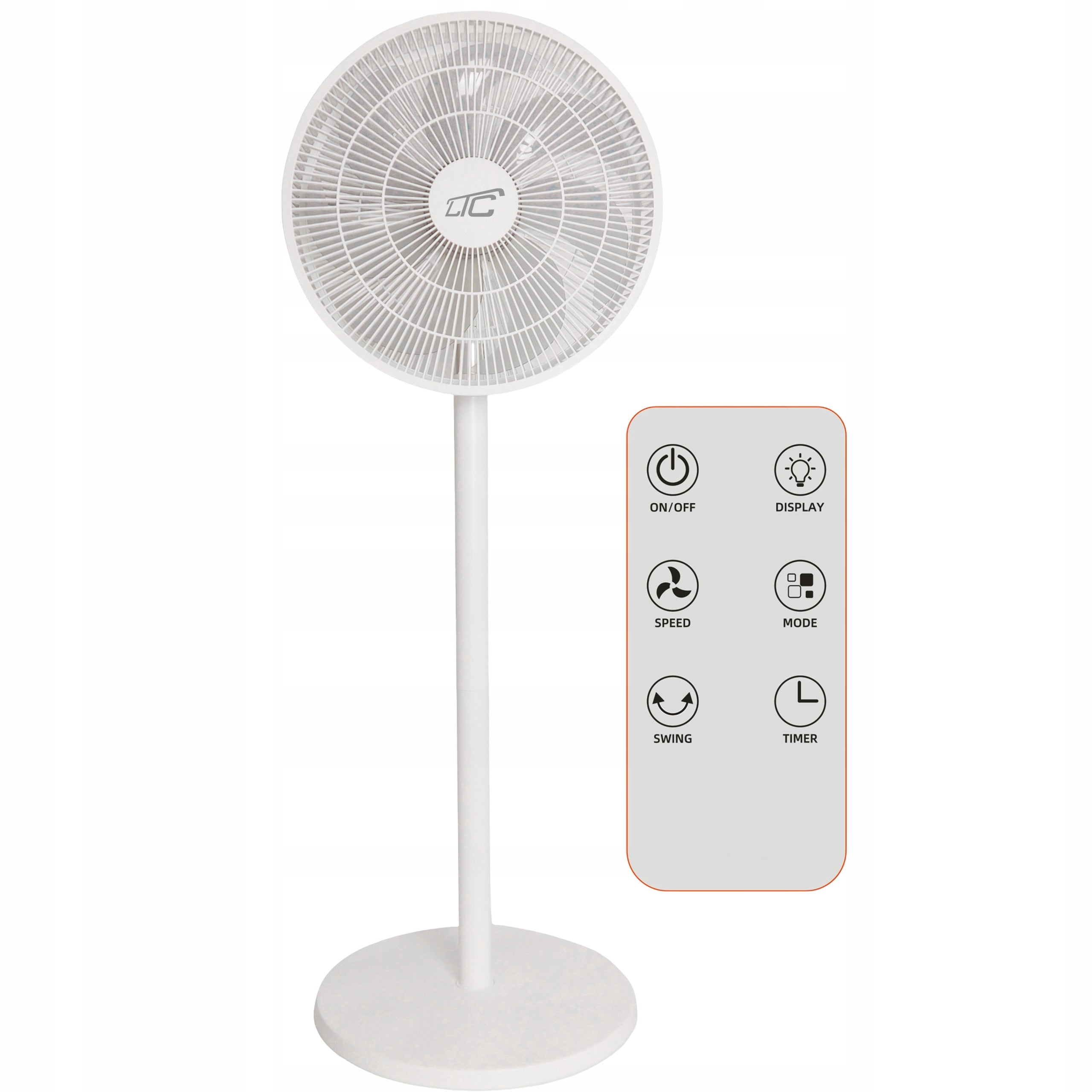 FAN STANDING FLOOR FAN STRONG XXL QUIET 27db 15 BLADES REMOTE CONTROL Brand LTC