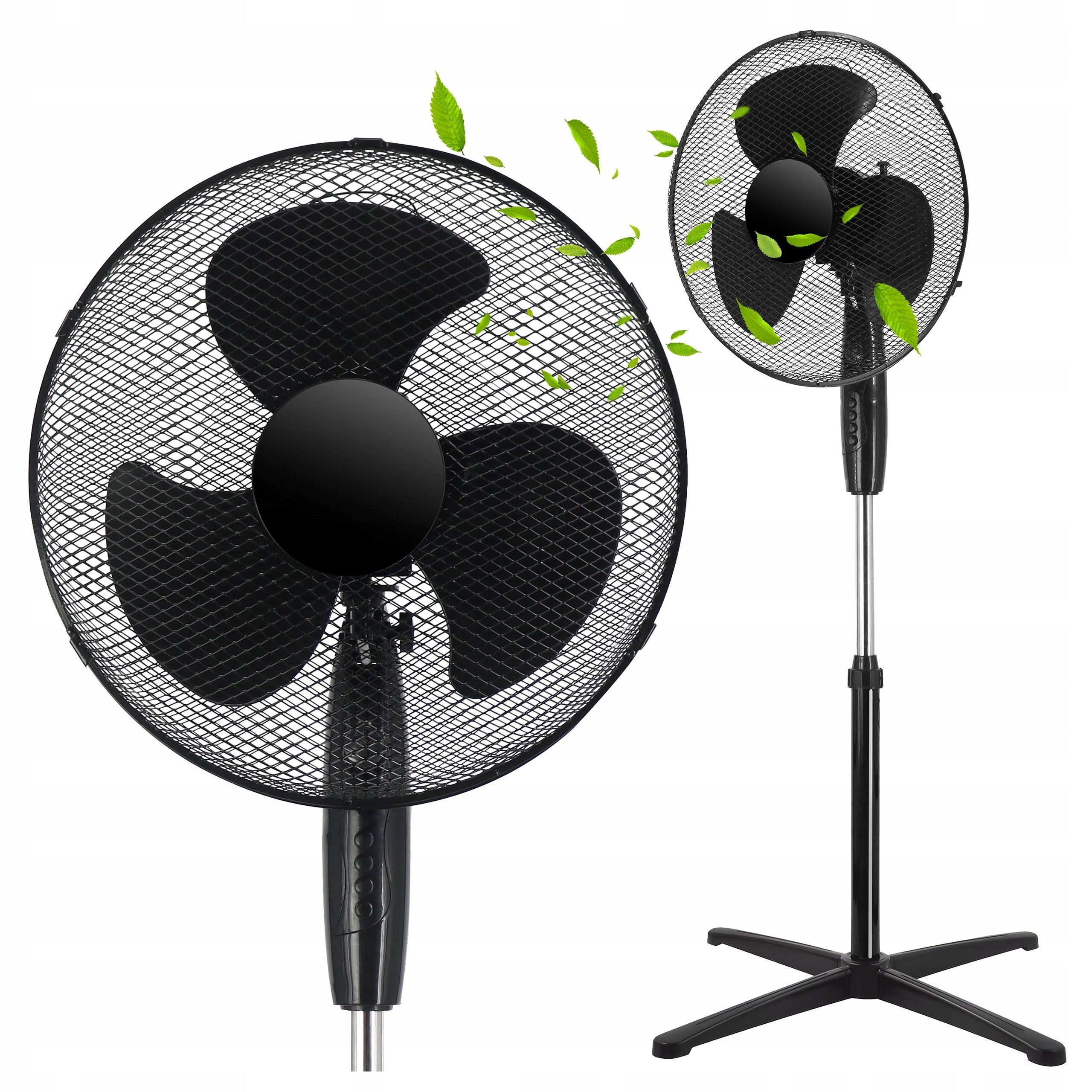 FAN STANDING FLOOR WINDMILL STRONG BLACK QUIET 3 MODES 40W 40 cm