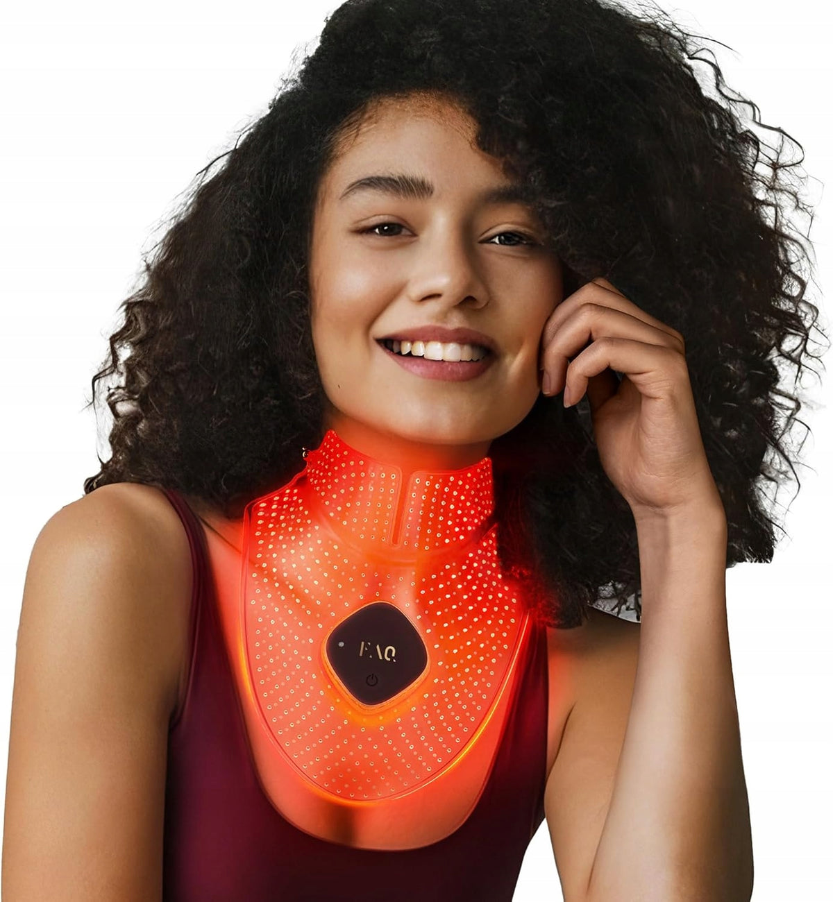 FAQ 211 LED Mask for Neck and Neckline 7 Colors + NIR Wrinkles Phototherapy