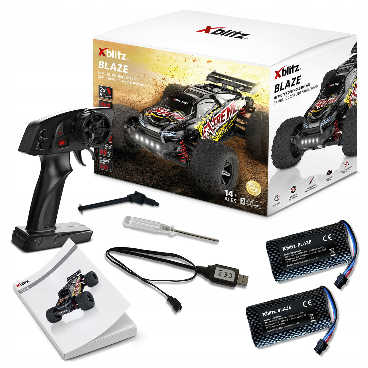 FAST 45km/h LARGE CAR REMOTE CONTROLLED AUTO RC OFF-ROAD Brand Xblitz