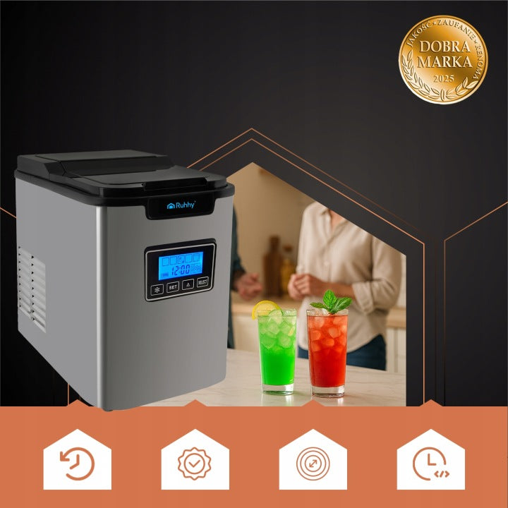 FAST ICE MAKER KITCHEN DISPLAY HOME ICE CUBE MACHINE Manufacturer code mała domowa elektryczna kostkarka do lodu