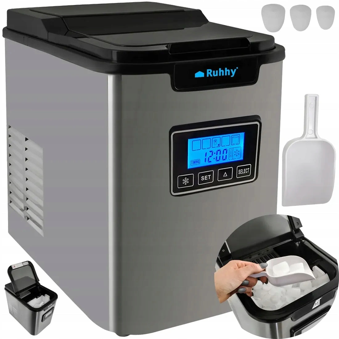FAST ICE MAKER KITCHEN DISPLAY HOME ICE CUBE MACHINE