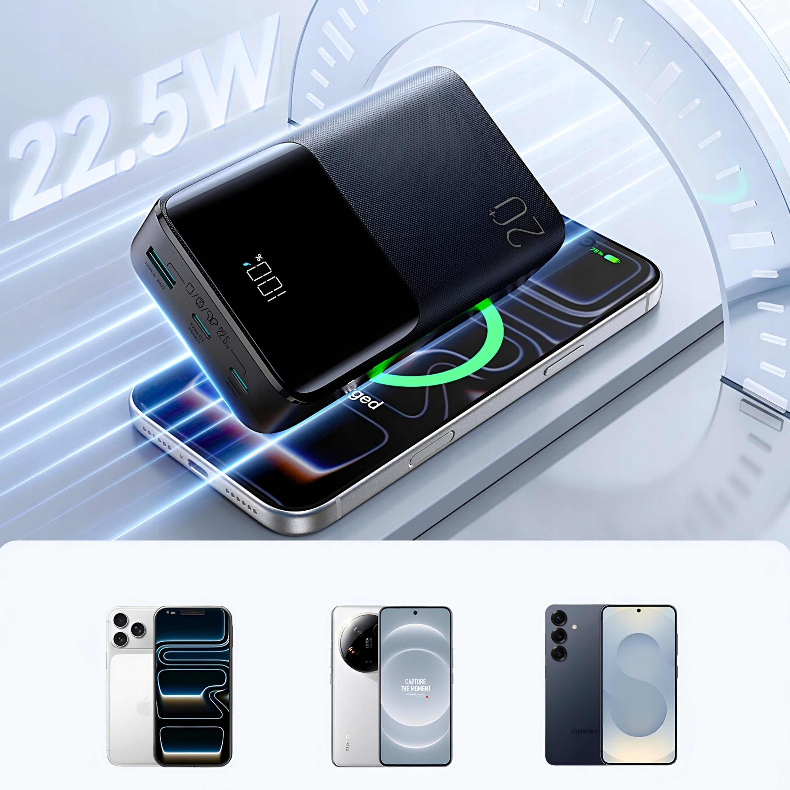 FAST POWERBANK 20000mAh 22,5W QC 3.0 PD 3.0 2x USB C USB POWER BANK POWERFUL Packaging status original
