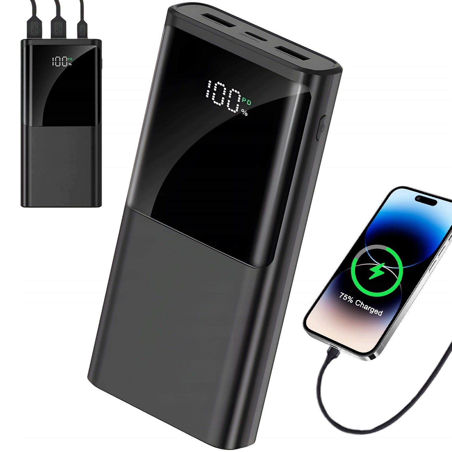FAST POWERBANK 20000mAh 22.5W TYPE-C USB POWERFUL TRAVEL FOR SMART PHONE Packaging status original