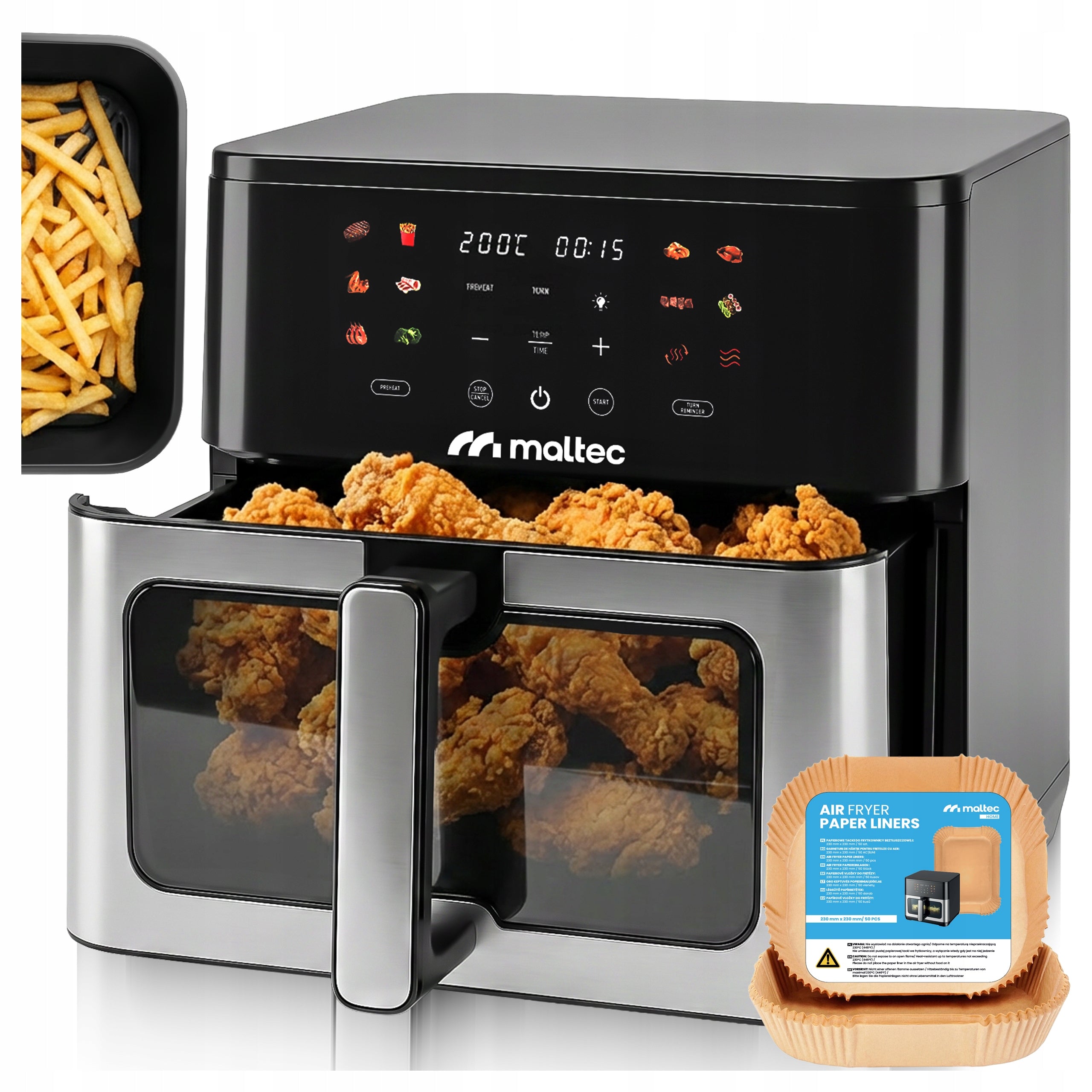 FAT FREE AIR FRYER 10L 2000W AIR FRYER LARGE WINDOW AIR FRYER TRAY