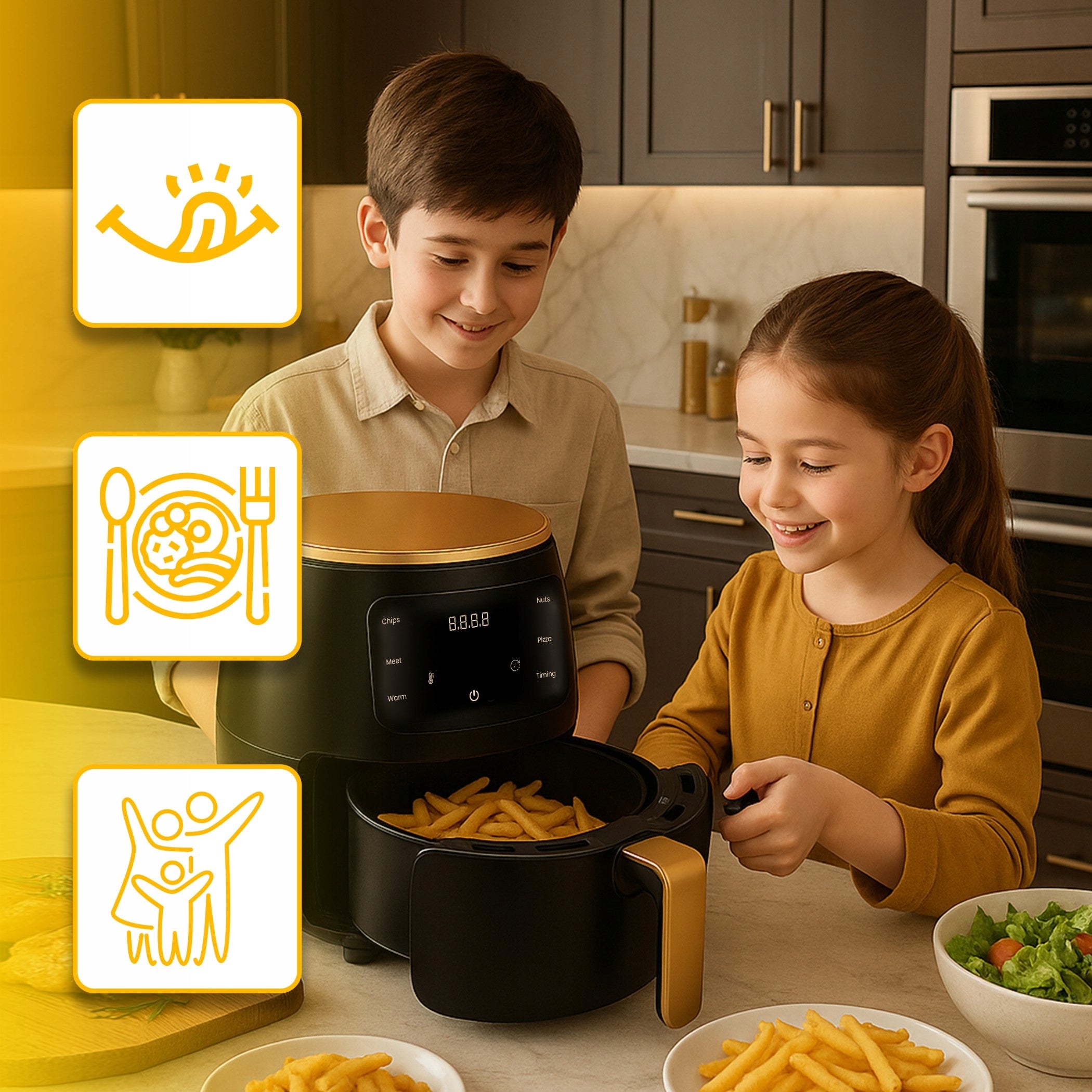 FAT FREE AIR FRYER 2400W STRONG AIR FRYER 6L AIRFRYER OVEN Model OR1294