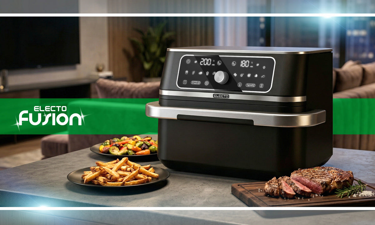 FAT FREE AIR FRYER 3100w FRYER LARGE 10L 12 PROGRAMS Manufacturer code ELECTO FUSION AIR FRYER FRYTKOWNICA