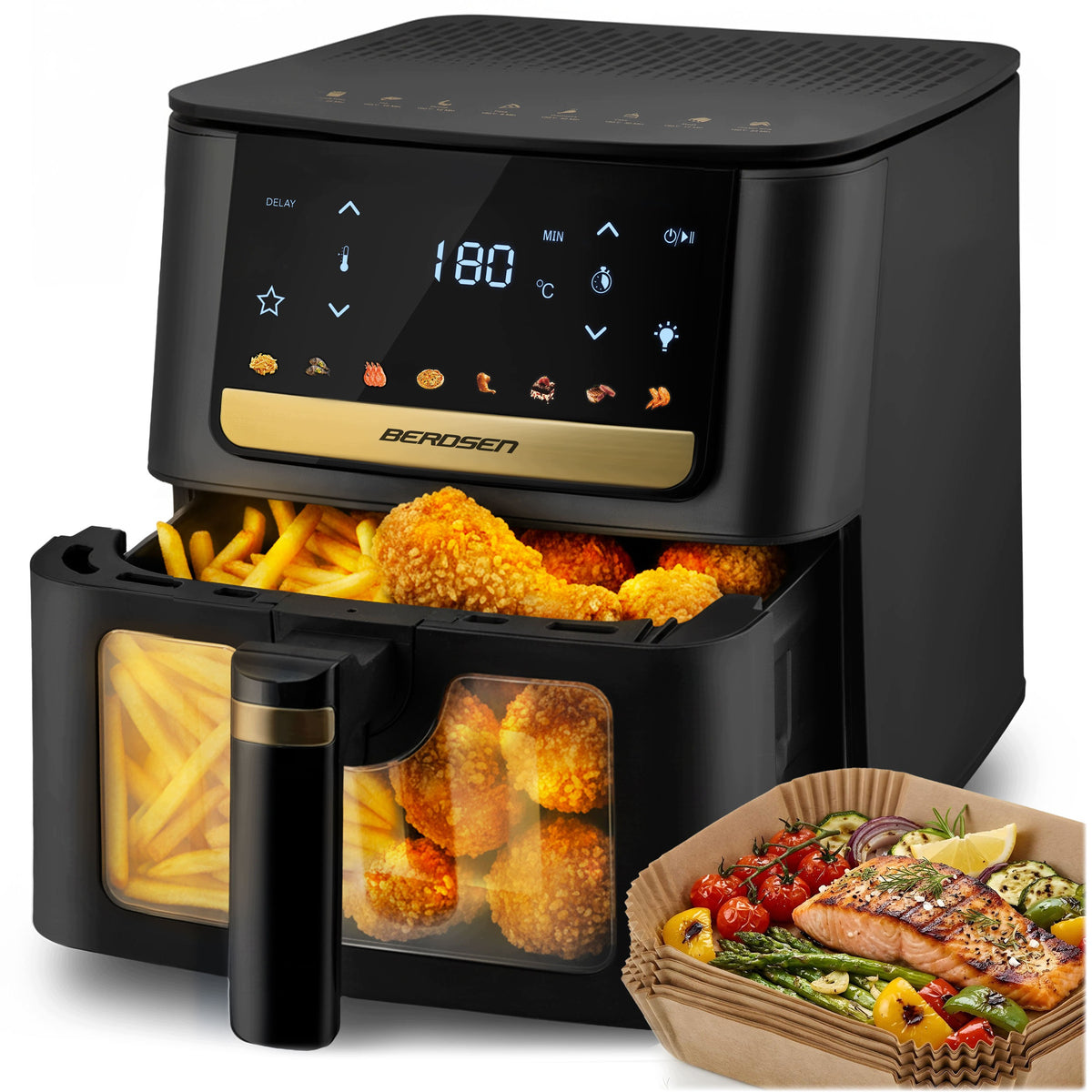 FAT-FREE AIR FRYER 6,5L BERDSEN 1700W