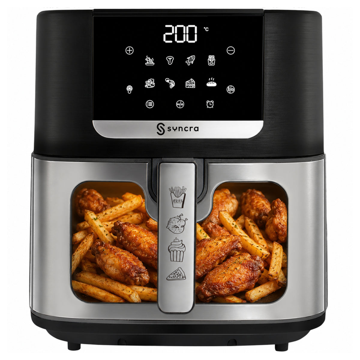 FAT FREE AIR FRYER 8L 1700W WITH WINDOW STRONG LARGE