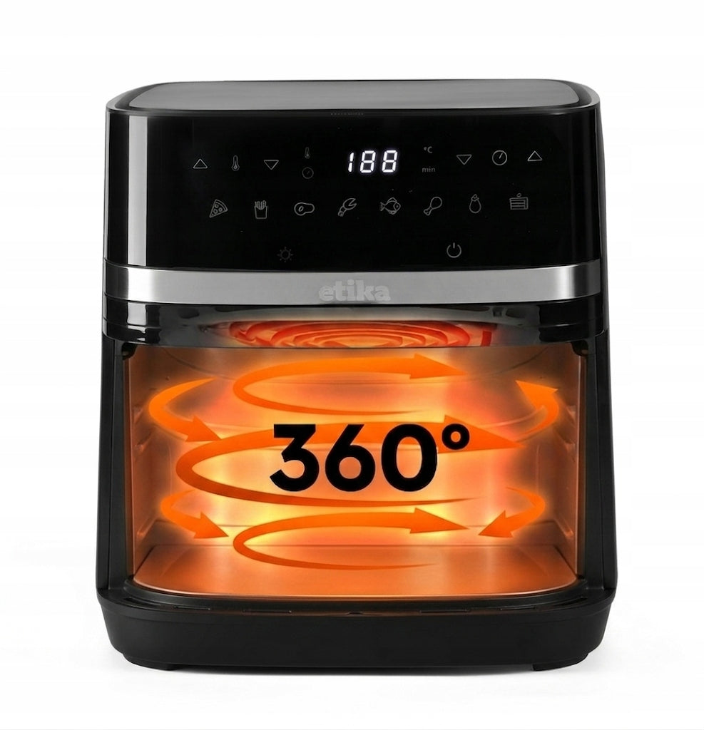 FAT-FREE AIR FRYER AIRFRYER 8l LARGE BOWL 8 LED PROGRAMS Bowl volume 8 l