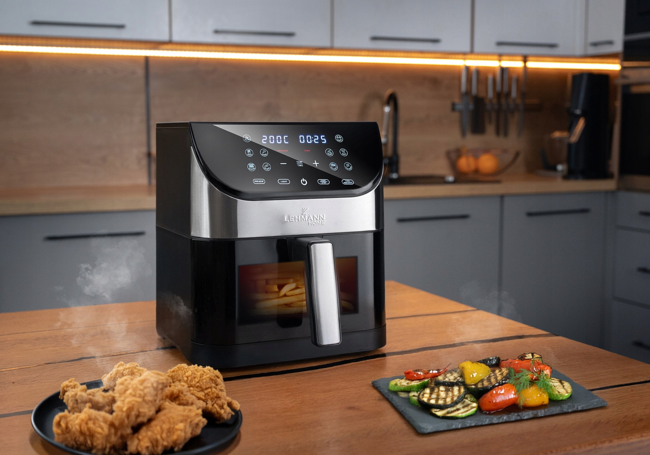 FAT-FREE AIR FRYER AIRFRYER LARGE 12 PROGRAMS 6l VIEWFINDER Packaging status original