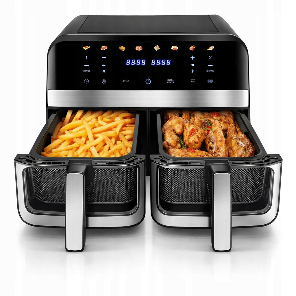 FAT-FREE AIR FRYER DOUBLE AIR FRYER 9L TWO-CHAMBER