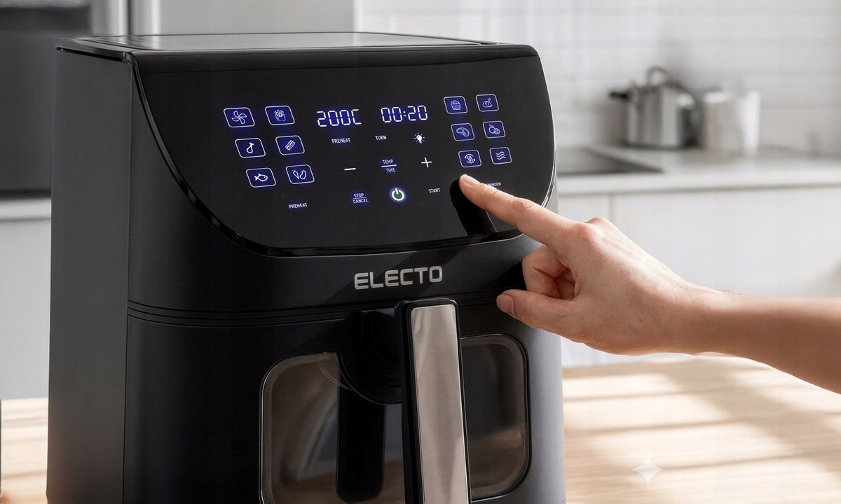 FAT-FREE AIR FRYER ELECTO LARGE 8L 2000W LARGE BOWL XL Packaging status original