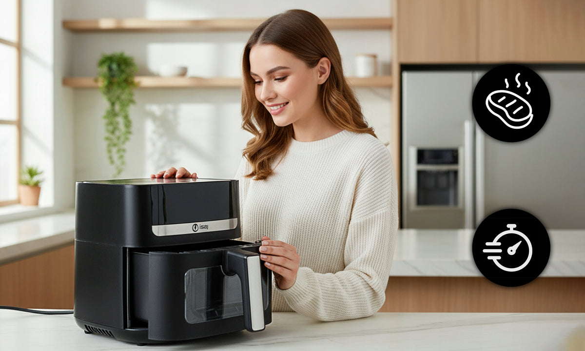 FAT-FREE AIR FRYER ISAJ AR2 AIRFRYER 8L XL 1800W Packaging status original