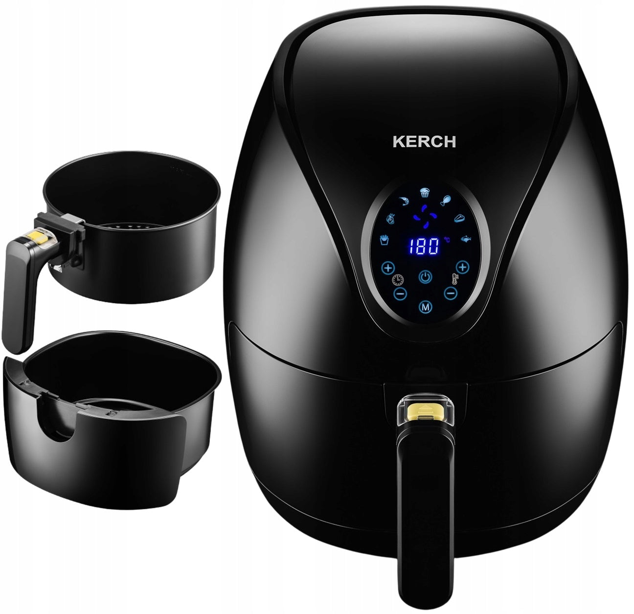 FAT-FREE AIR FRYER KERCH EASY AIR FRYER 4L 1500W Dominant color black