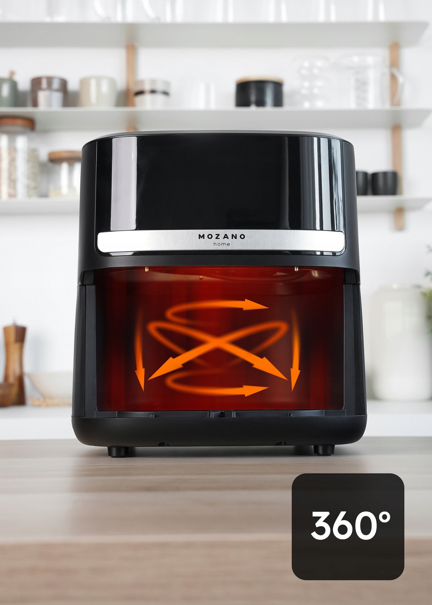 FAT FREE AIR FRYER LARGE 5L AIR FRYER STRONG 1500W MOZANO Power 1500 W