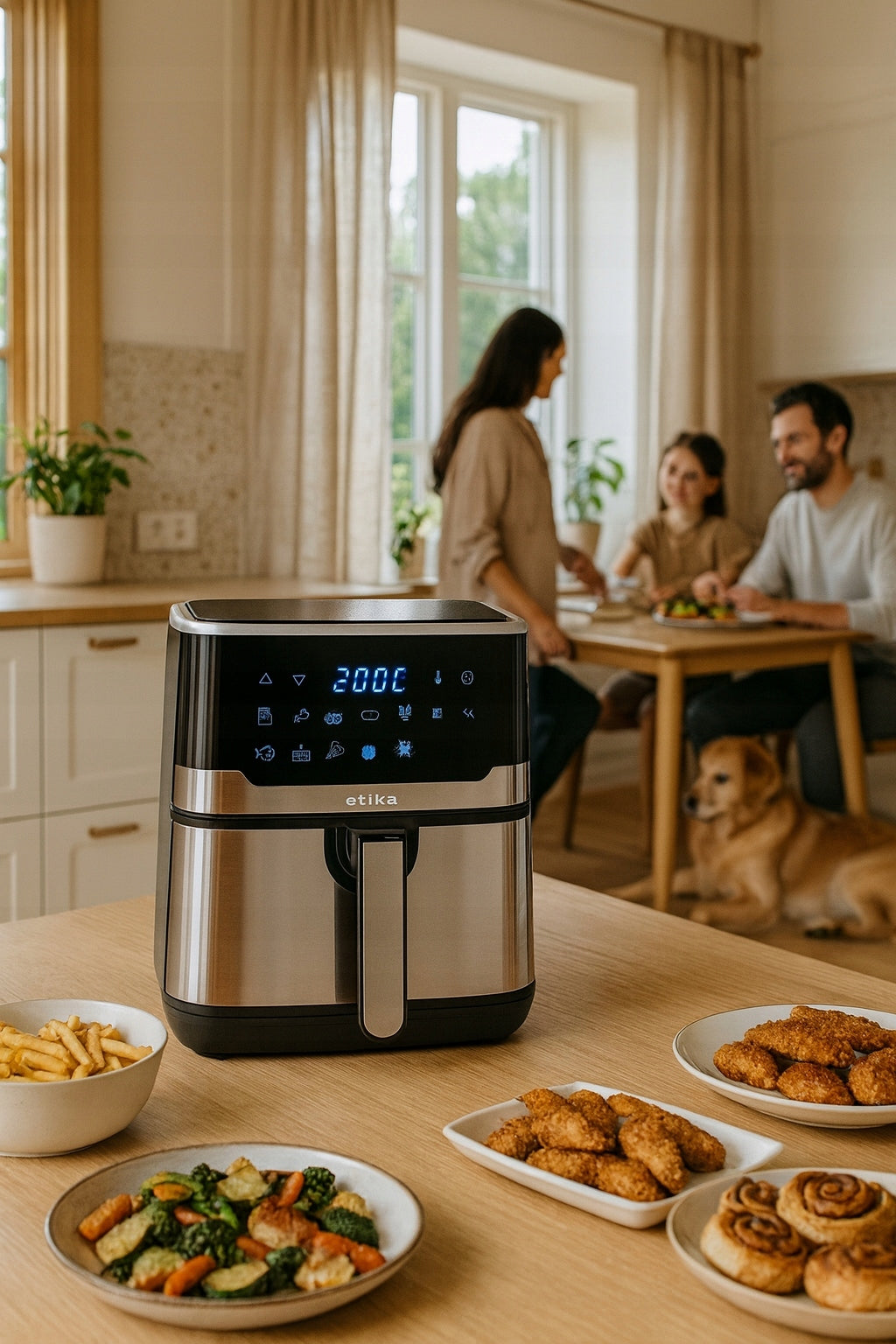 FAT FREE AIR FRYER LARGE 6,5L BOWL Dominant color silver
