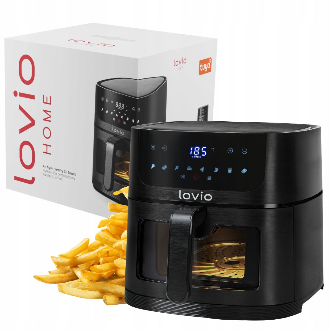 FAT-FREE AIR FRYER LARGE AIR FRYER LOVIO 6L WIFI APP Packaging status original