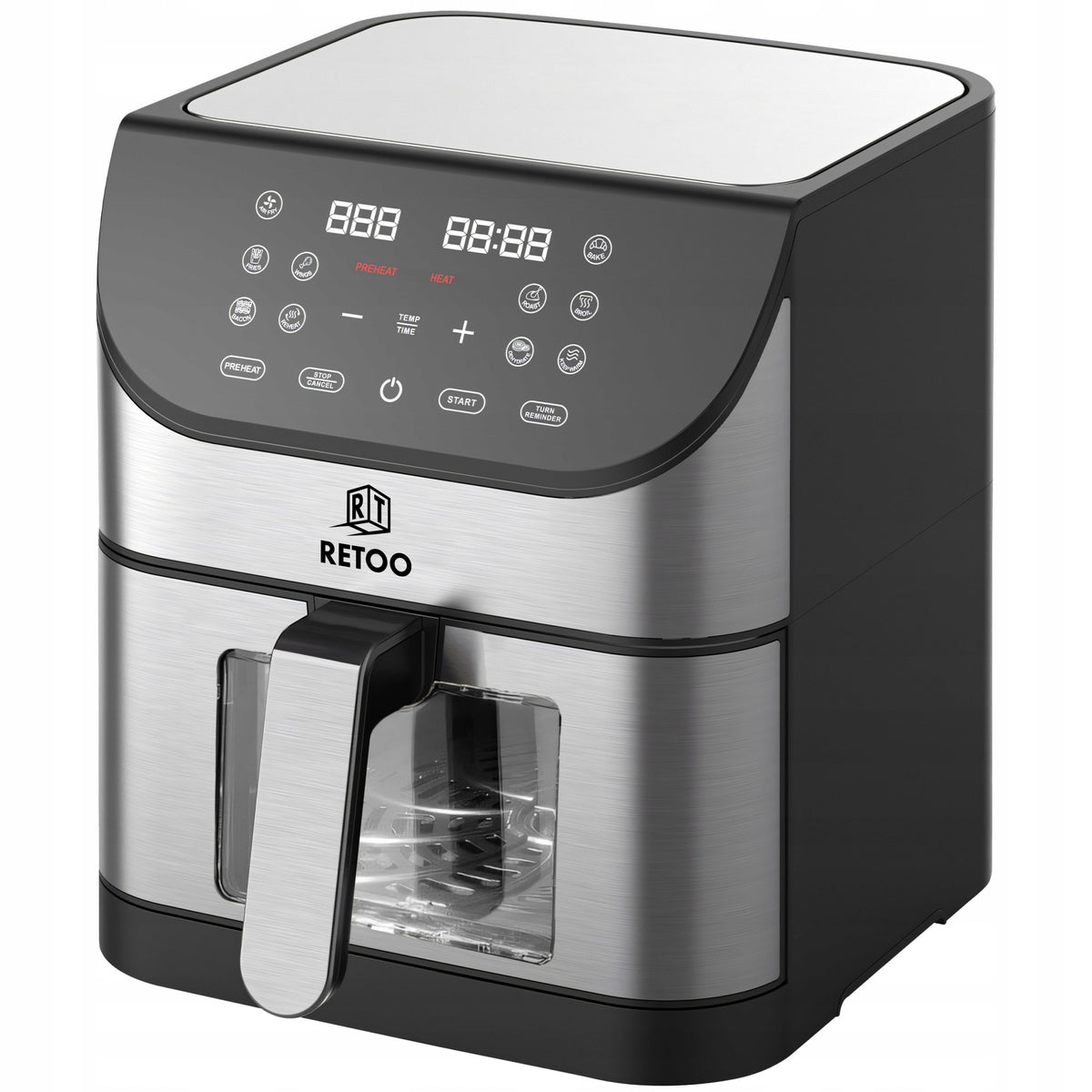 FAT FREE AIR FRYER LARGE BOWL 8L XXL STRONG 1800W Packaging status original