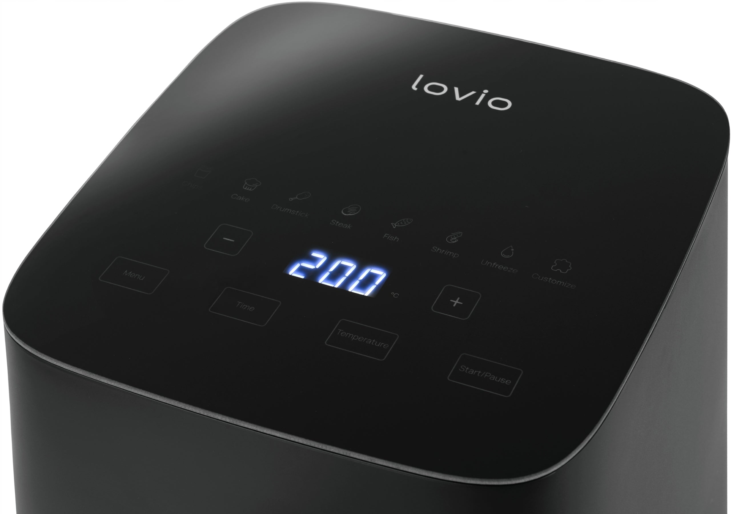 FAT-FREE AIR FRYER LOVIO 5L 1450W 8 PROGRAMS Manufacturer code Frytkownica beztłuszczowa air fryer LVAF001BK