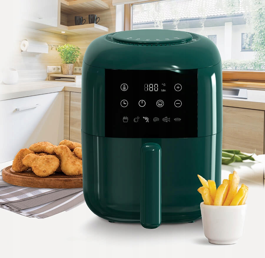 FAT FREE AIR FRYER POWERFUL 1200W 6 PROGRAMS TIMER THERMOSTAT Model FRYTKOWNICA