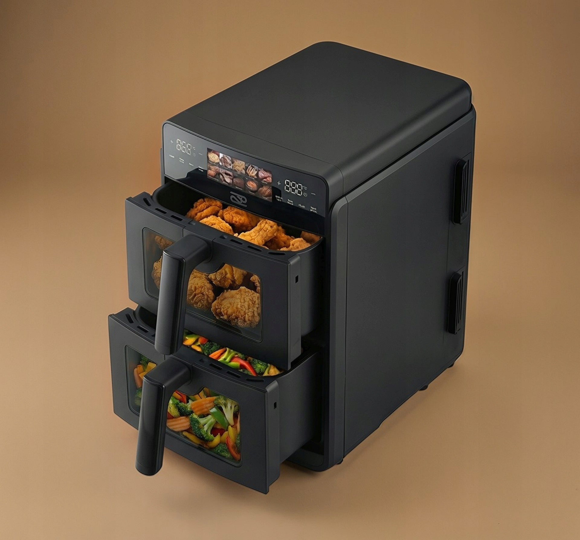 FAT-FREE AIR FRYER PROMIS DOUBLE 10L TWO-CHAMBER VERTICAL Model FRP1560