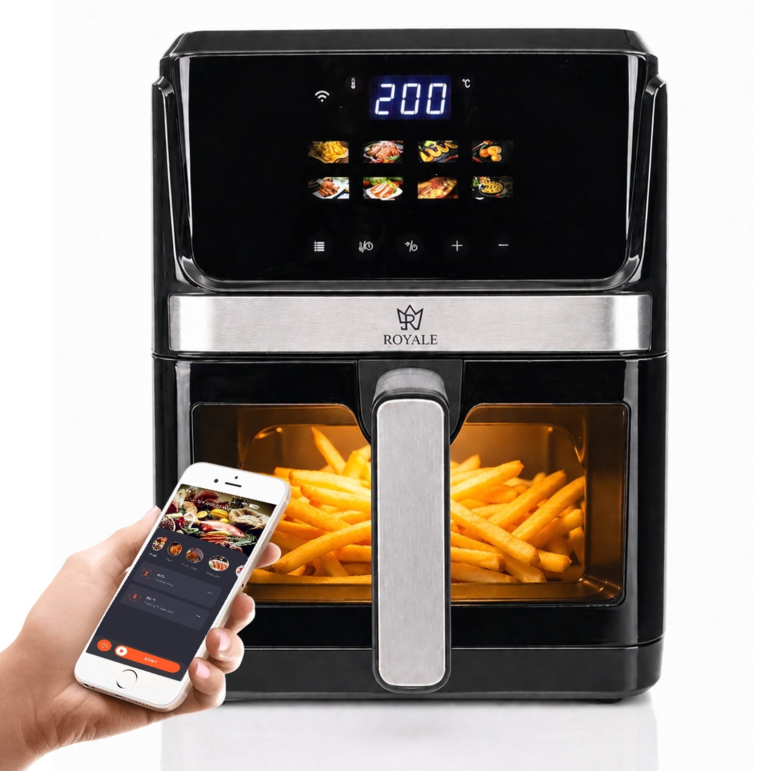 FAT-FREE AIR FRYER ROYALE SMART 2 AIR FRYER 8l TUYA WiFi