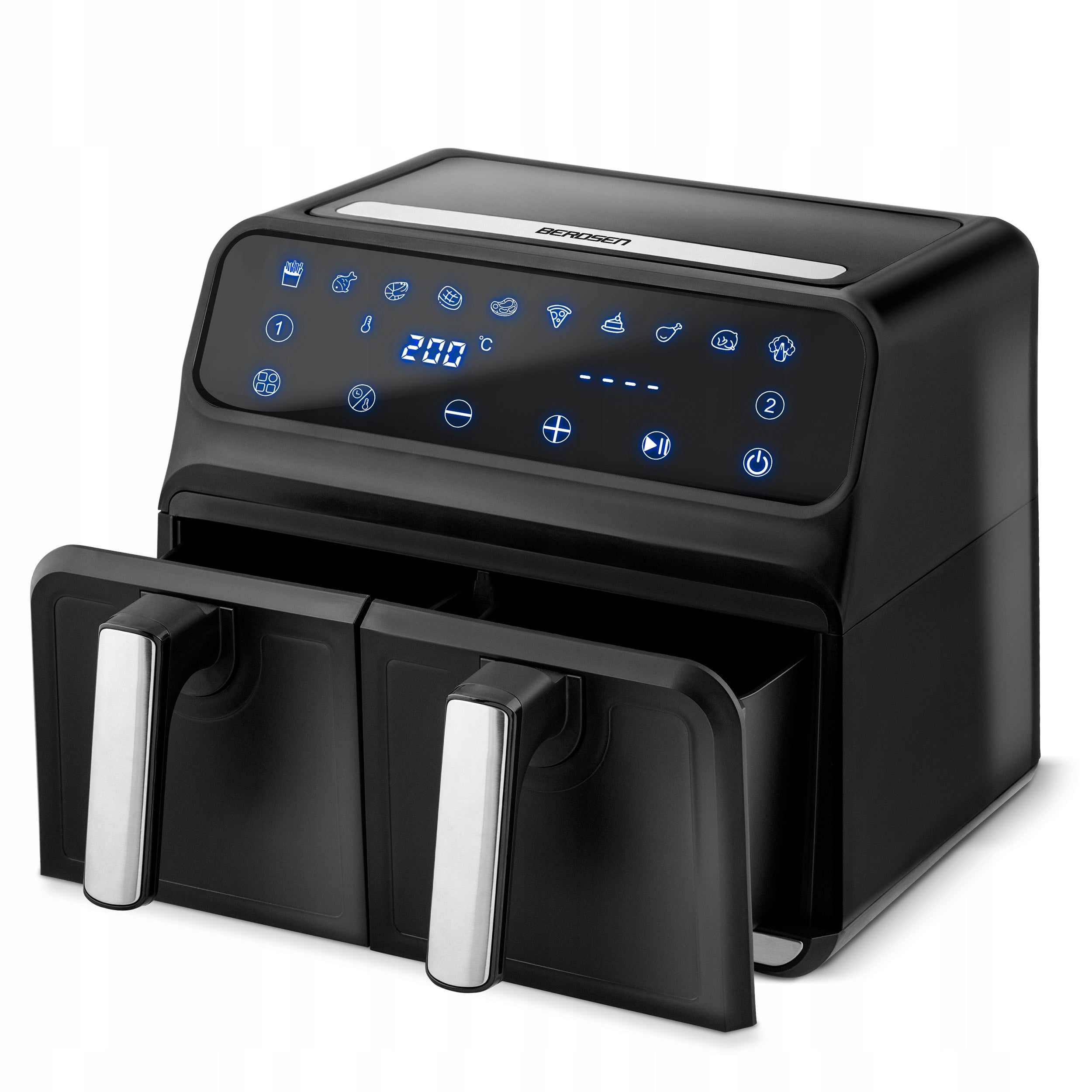 FAT-FREE AIR FRYER TWO-CHAMBER AIR FRYER LARGE AIR FRYER 8L XXL Packaging status original