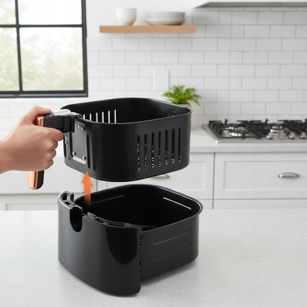FAT FREE AIR FRYER XXL AIR FRYER 7L AIR FRYER 1900W LCD BASKET BLACK Power 1900 W