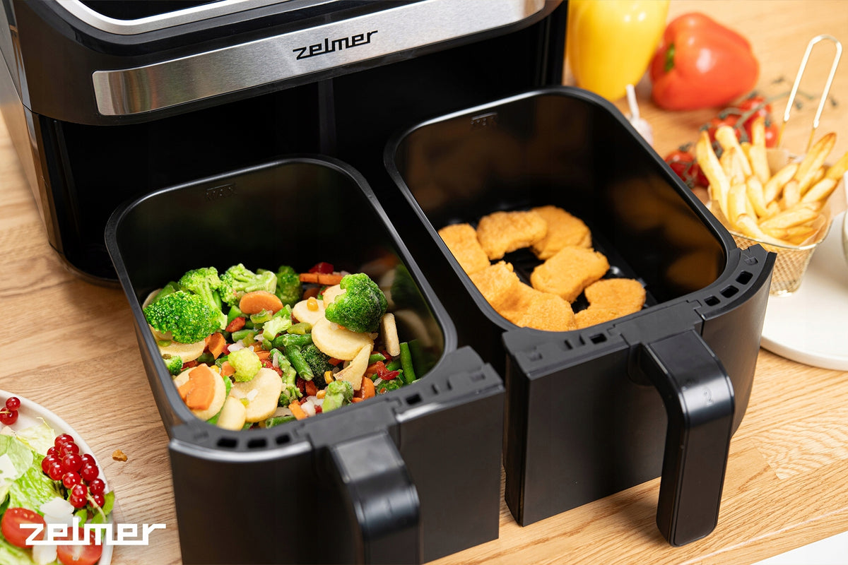 FAT-FREE AIR FRYER ZELMER AIR FRYER DOUBLE OVEN AIR FRYER 9L Manufacturer code ZAF9100