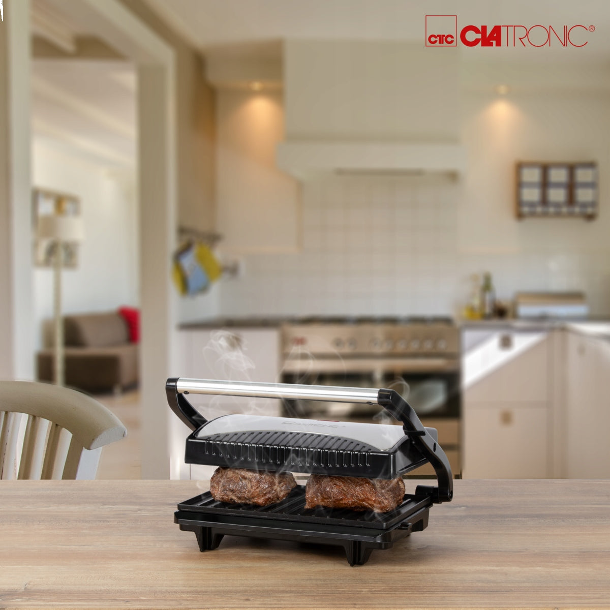 FAT FREE ELECTRIC GRILL STEEL INOX COMPACT 700W Manufacturer code MG 3519