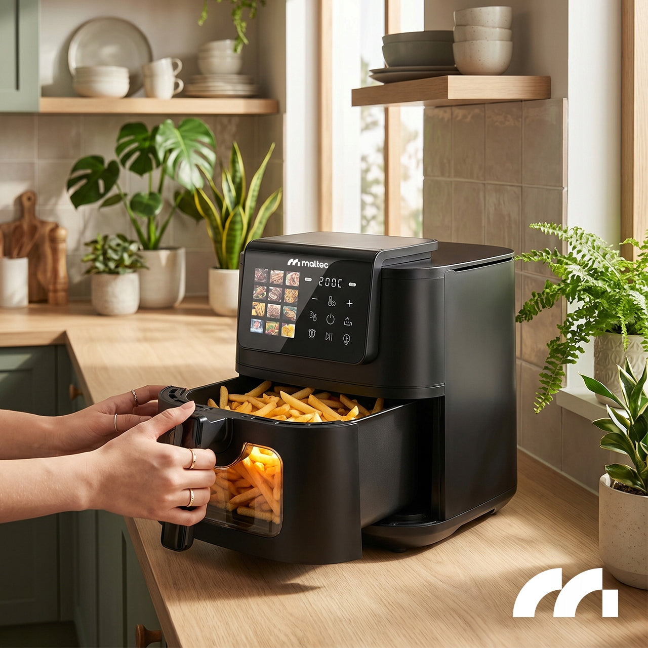 FAT FREE FRYER 8L 2000W AIR FRYER LARGE WINDOW AIR FRYER TRAY Manufacturer code Frytkownica Beztłuszczowa Air Fryer 114284