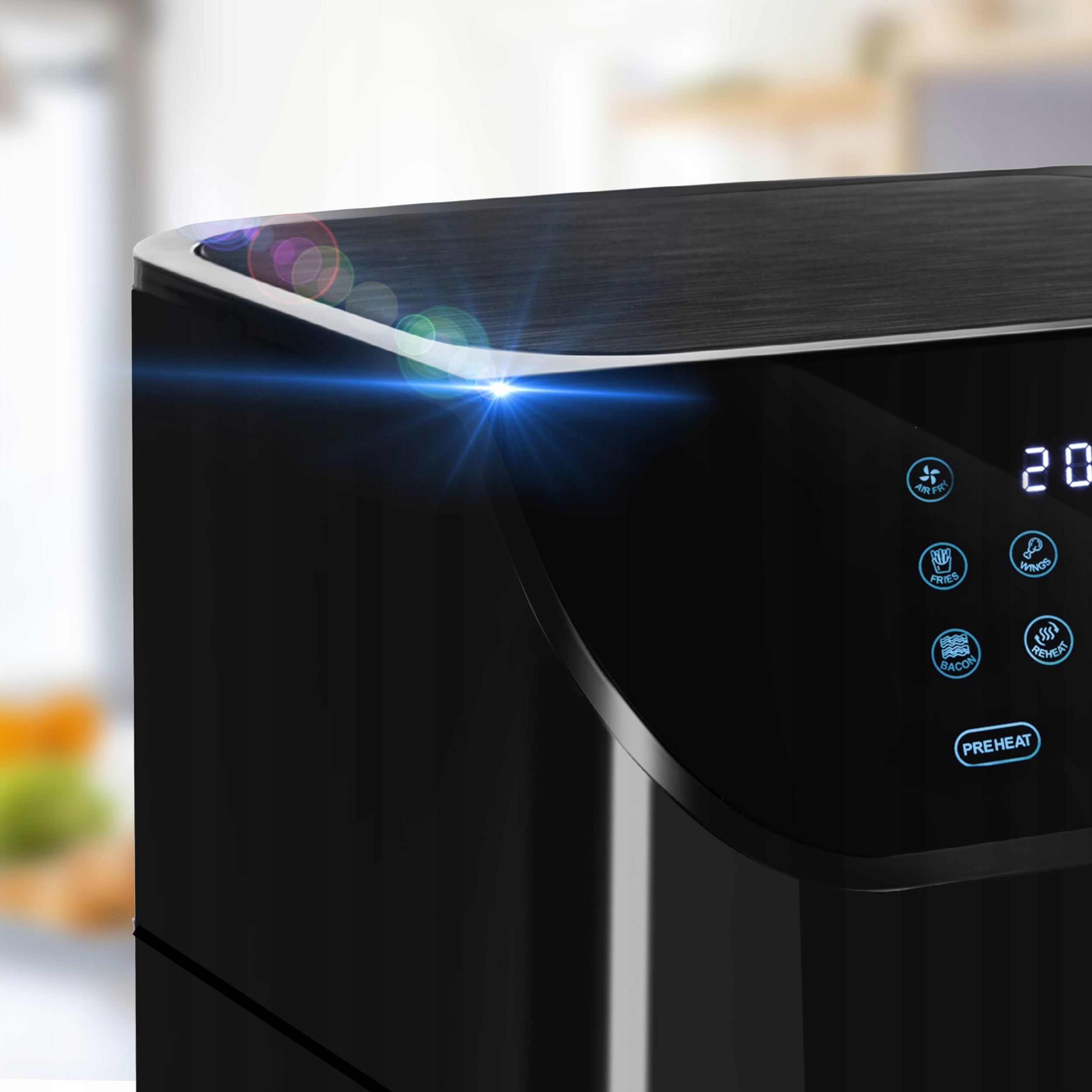 FAT FREE FRYER AIR FRYER 8L OVEN AIRFRYER DUAL CHAMBER LED Dominant color black