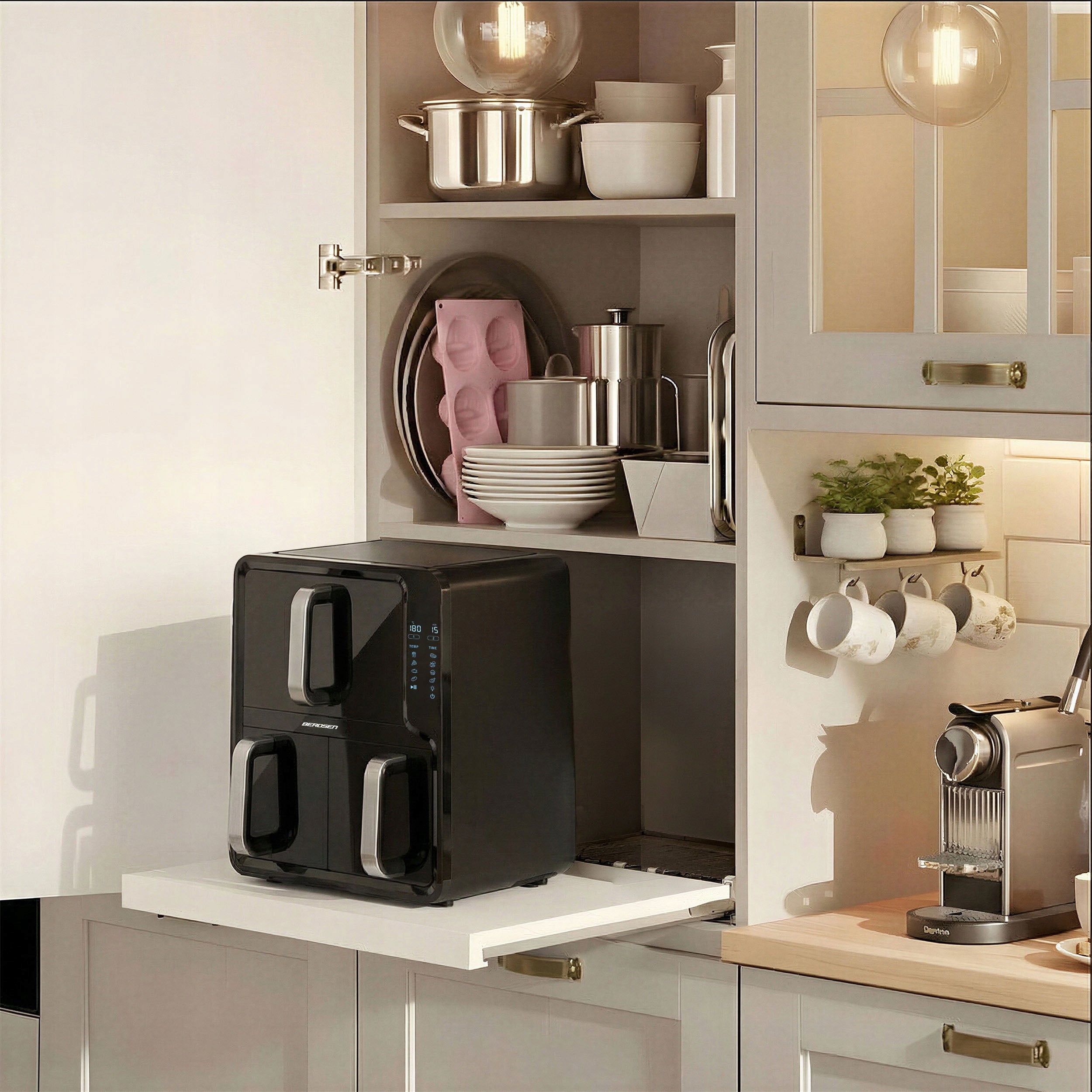 FAT-FREE FRYER TWO-CHAMBER VERTICAL 12l AIR FRYER BERDSEN 2800W Power 2800 W