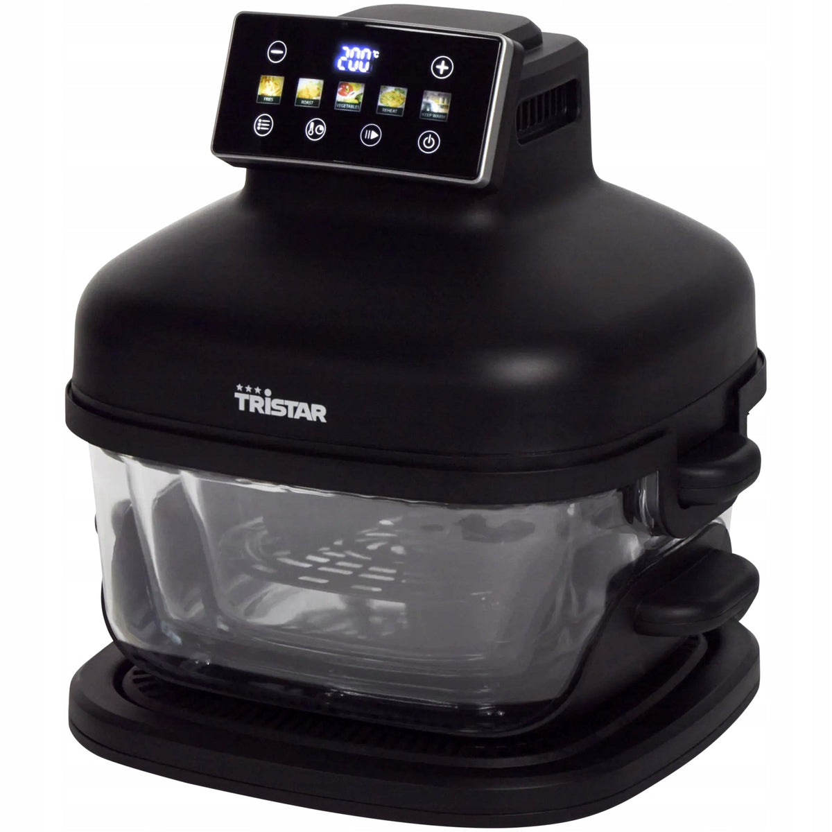 FAT FREE GLASS AIR FRYER TRISTAR 1500W 2 GLASS BOWLS