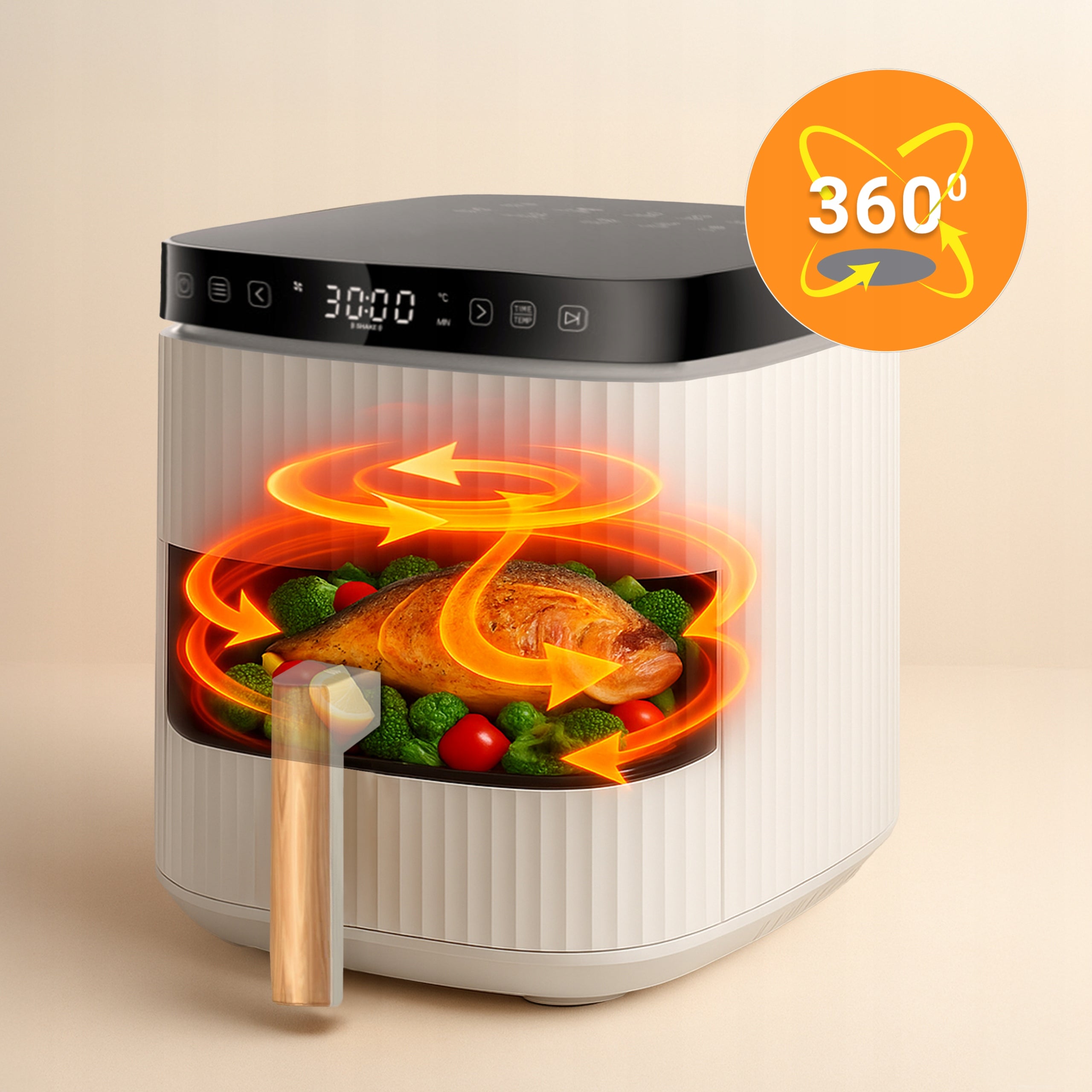 FAT-FREE OIL-FREE AIR FRYER VOKSAR W11 5L 12in1 +RECIPES Brand VOKSAR