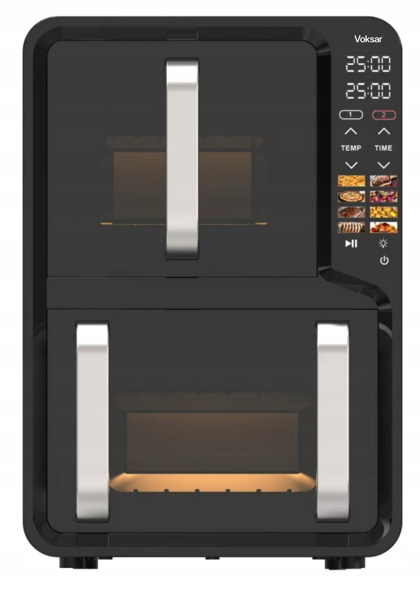 FAT-FREE TWO-CHAMBER VERTICAL AIR FRYER VOKSAR R11 AIR FRYER 13L XXL Packaging status original