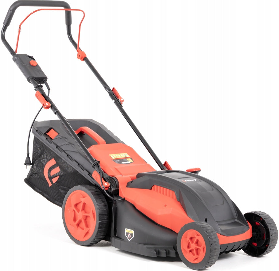 FAWORYT ELECTRIC LAWN MOWER INDUCTION FOR GRASS WITH BASKET 50L 1800W 43cm
