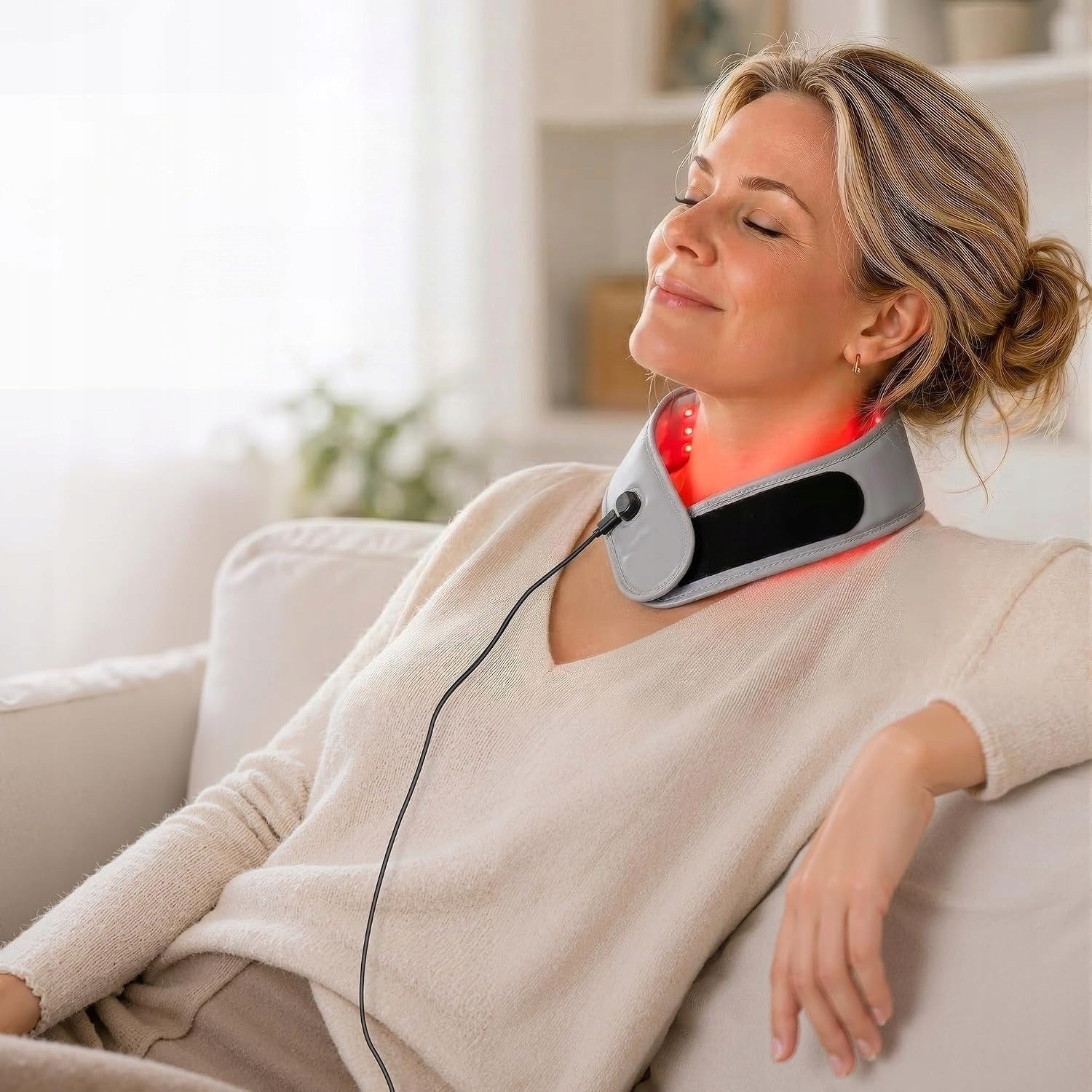 FDA Cleared Red Light Therapy for Neck with Controller for Neck Pain Relief Medical device no