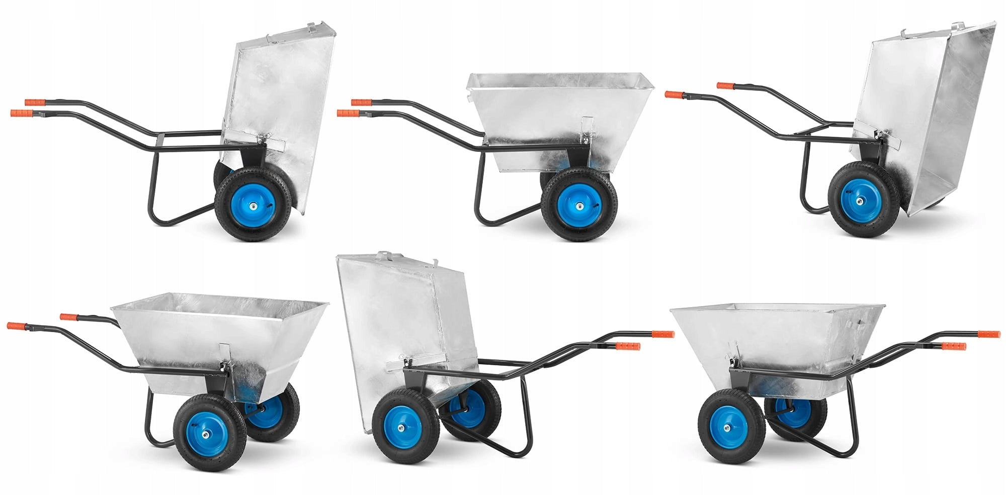 FEED TROLLEY CRADLE JAPANESE GALVANIZED WHEELBARROW HIGHER 250 L / 420 kg Packaging status original