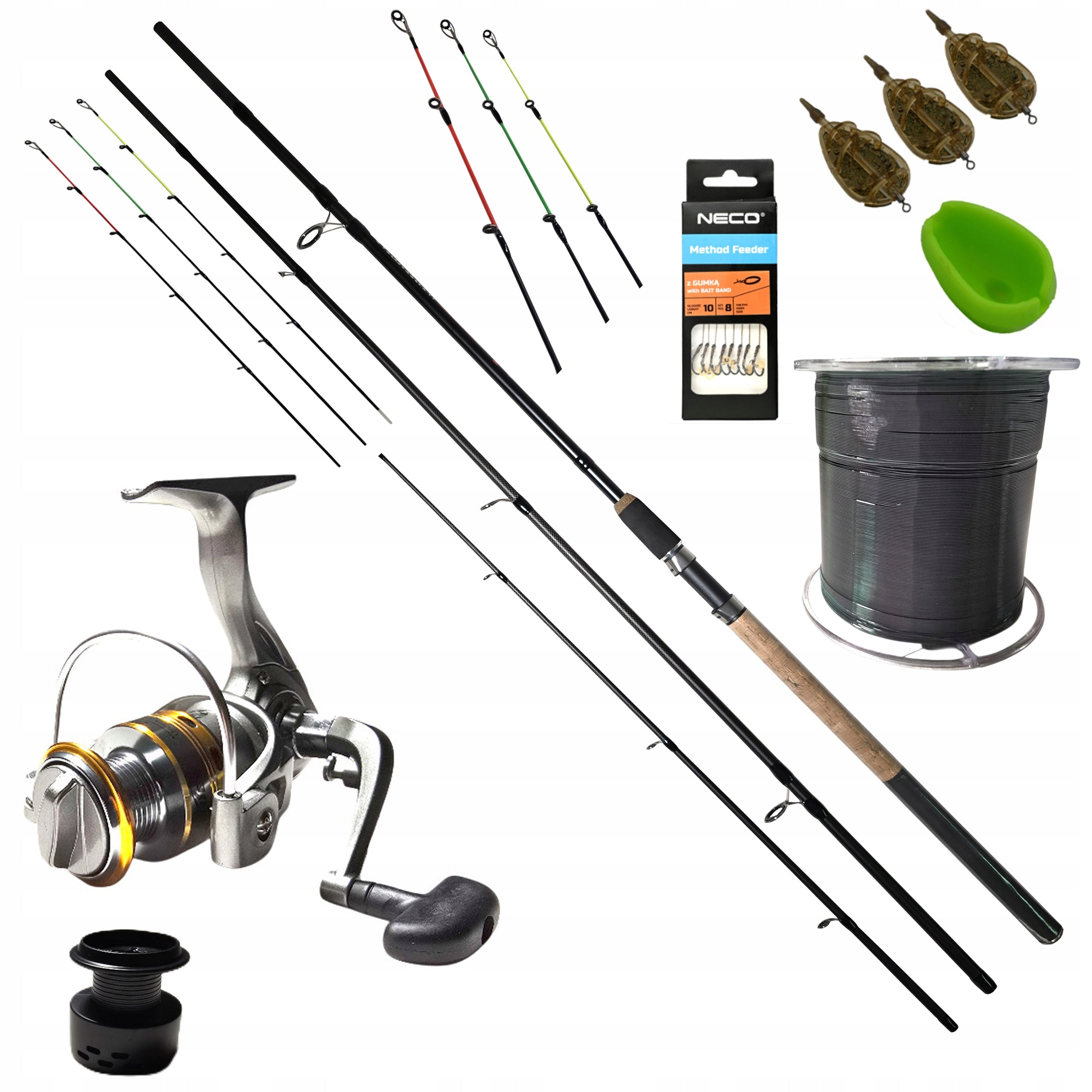 FEEDER SET METHOD FEEDER ROD REEL BASKETS RIGS LINE 36