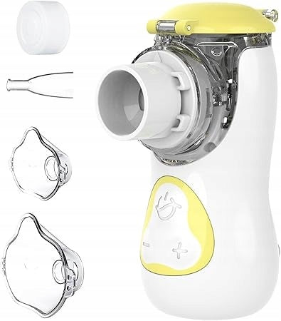 FEELLIFE Air Kids Inhaler –Silent Nebuliser for Children and Adults Yellow